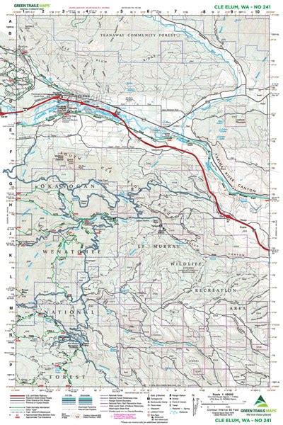 Green Trails Cle Elum Map 241