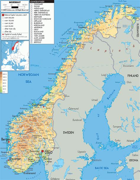 Noruega Mapas Geográficos Da Noruega