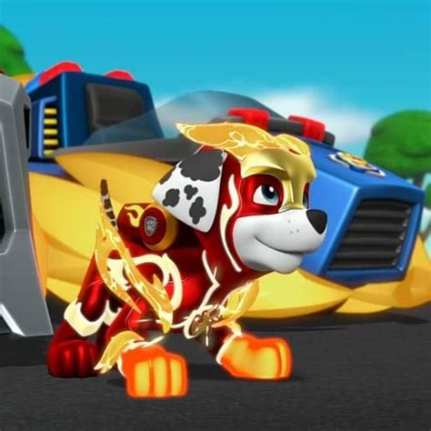Paw Patrol Mighty Pups Super Paws Marshall Figure With Transforming