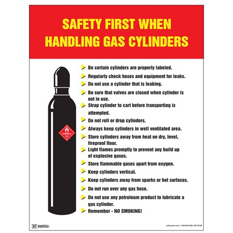 Safety Poster Safety First When Handling Gas Cylinders Cs826394