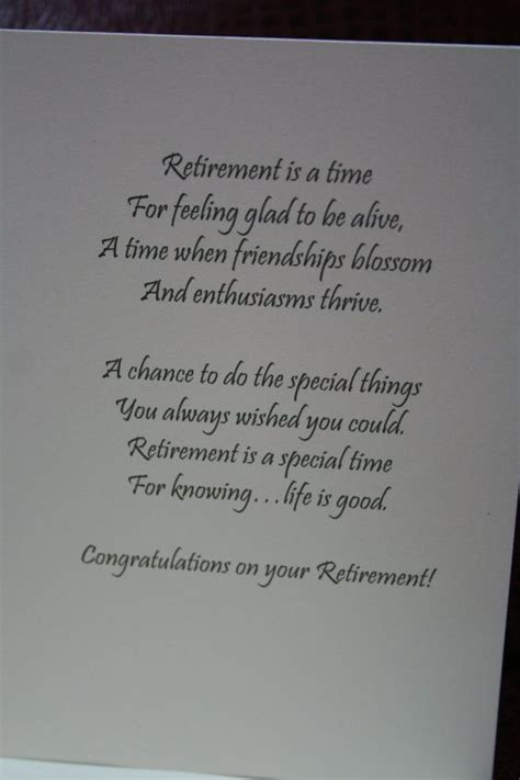 Pin By Brenda Van Deursen On Retirment Cards Card Sayings Verses For