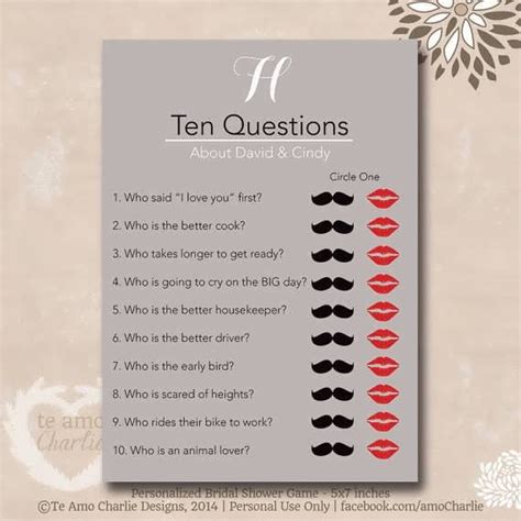 Best Bridal Shower Game Questions | Bridal shower question ...