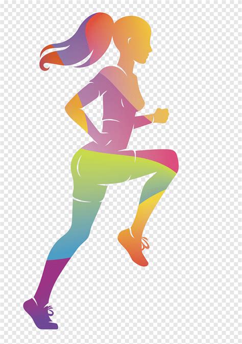 running athlete sport colorful women sports runners running woman illustration color splash