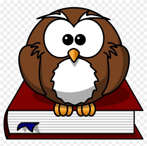 Smart Owl Clipart Cartoon Owl With Book Free Transparent Png