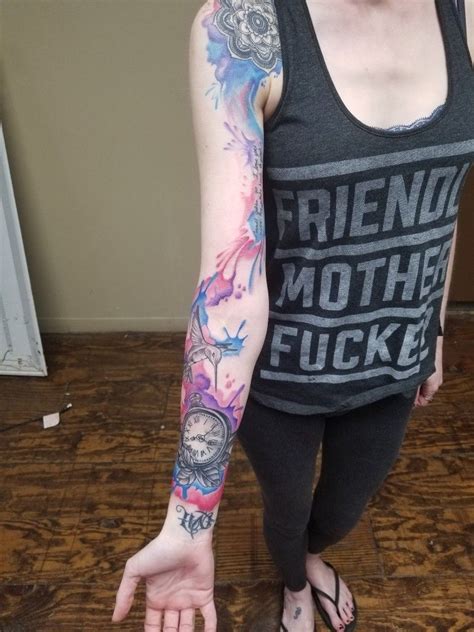 Watercolor Tattoo Sleeve Watercolor Tattoo Sleeve Colorful Sleeve