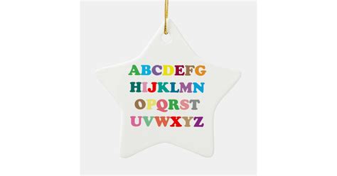 Abcs Colourful Letters Christmas Ornament Uk