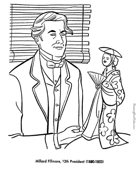 President of the united states calvin coolidge coloring page. Millard Fillmore coloring pages - free and printable!