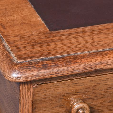 Victorian Oak Pedestal Desk Antiques Atlas