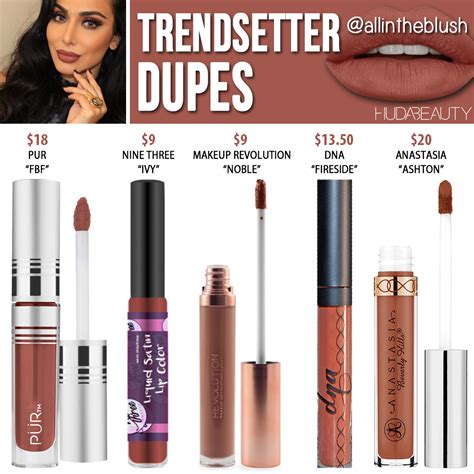 Huda Beauty Trendsetter Liquid Matte Lipstick Dupe