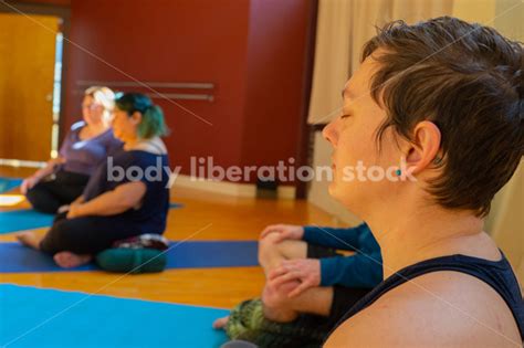 Diverse Mindfulness Stock Photo Meditation During Yoga Class Body