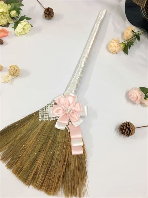 White Wedding Broom For Bride Dance Broom Decorative Broom Etsy