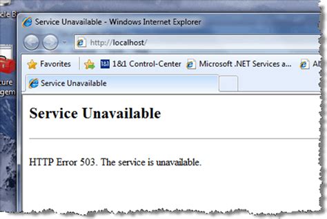 Iis7 Error 503 The Service Is Unavailable The Error Code Pros