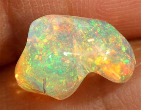 35 Cts Mexican Fire Opals Carving Fob 1743 In 2022 Fire Opal Opal