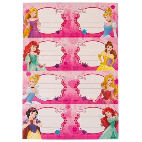 Buy Disney Princess Name Labels A4 2 Sheets Online In Dubai And The