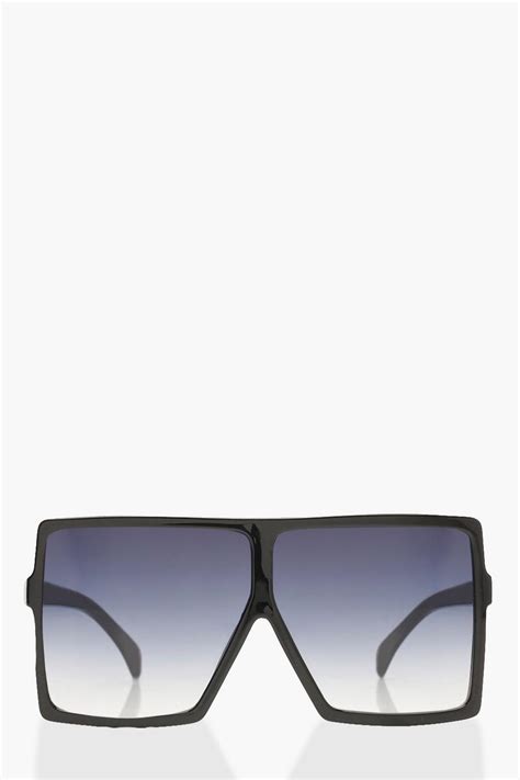 Oversized Square Smoke Lens Sunglasses Boohoo Uk