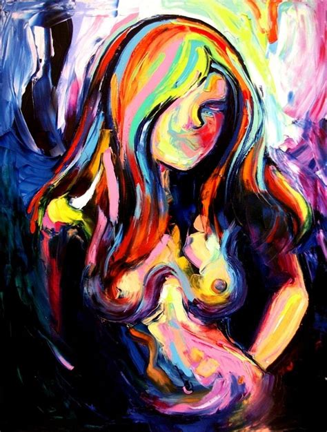 Abstract Nude Print Colorful Art By Aja Reticent X And Etsy