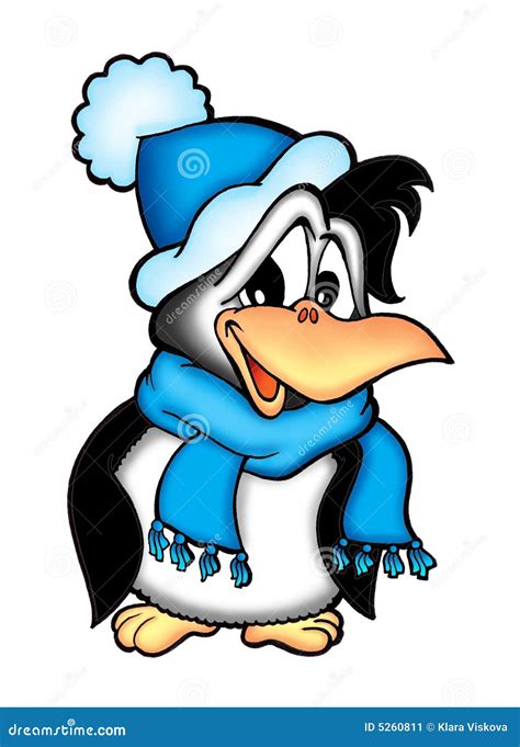Penguin With Scarf Stock Image Image 5260811