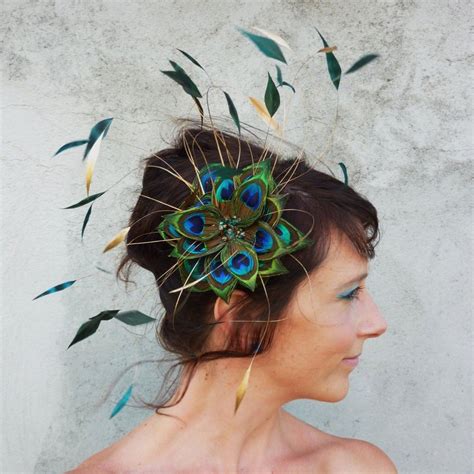 peacock feather flower fascinator fascinator fascinator hats feather wedding hair