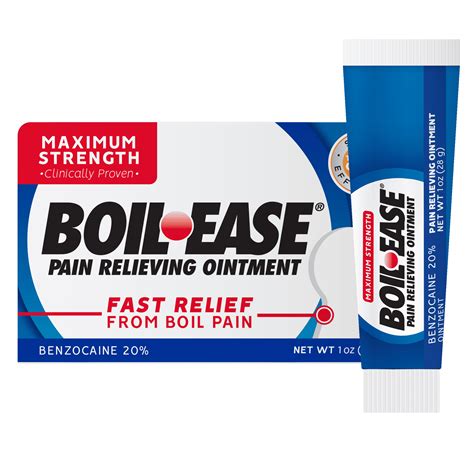 Boil Ease Maximum Strength Pain Relieving Ointment 1 Oz