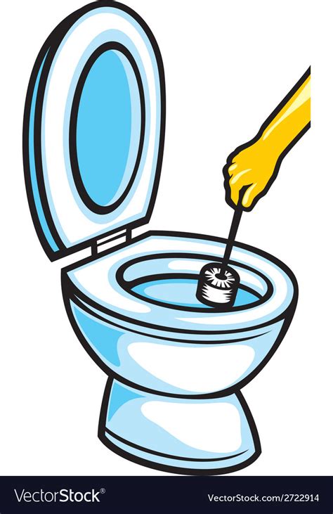 169 keep bathroom clean clipart free images in ai, svg, eps or cdr. Cleaning a toilet bowl with brush Royalty Free Vector Image