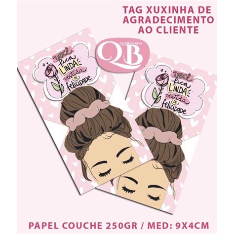 Tag Para Xuxinha Para Cabelo Personalizada Com Sua Logo Shopee Brasil