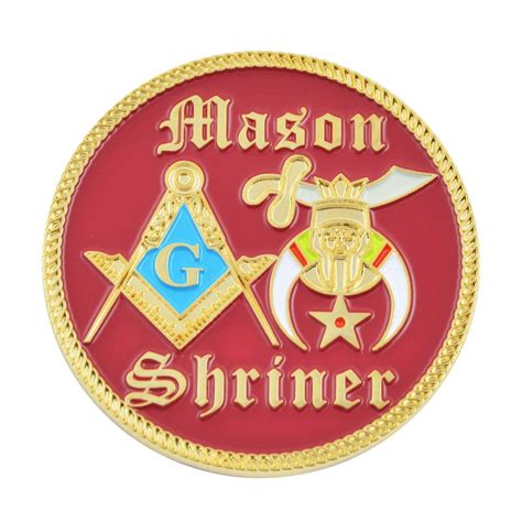 Shriner Masonic Auto Emblem Red And Gold2 Diameter Etsy
