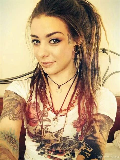 ️ dreadlocks girl locs hot tattoos girl tattoos teil dreads dreadlock hairstyles cool