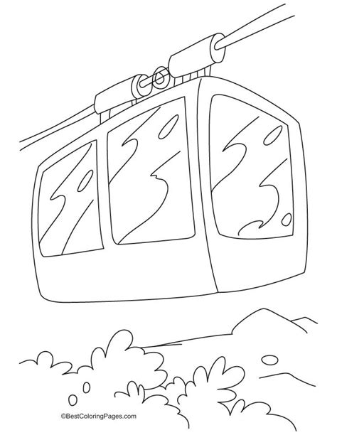 A beautiful cable car coloring pages | Download Free A beautiful cable