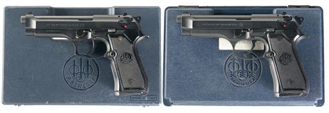 Two Cased Beretta Pistols A Us Beretta M9 Semi Automatic Pistol In