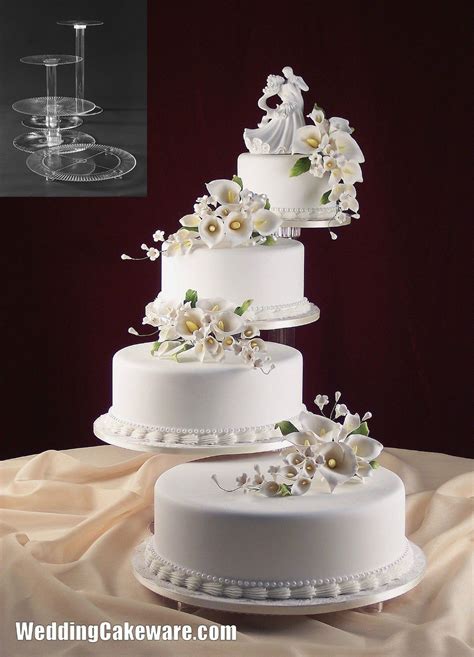 Tier Cascade Wedding Cake Stand Stands Set Wedding Cake