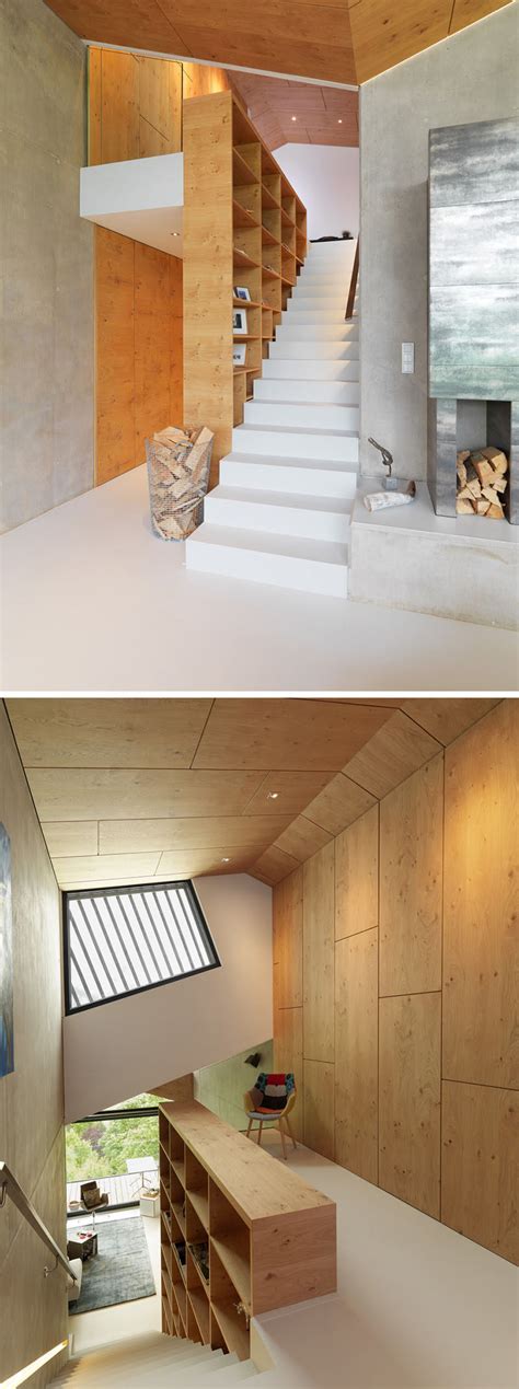 12 Inspiring Examples Of Staircases With Bookshelves Contemporist