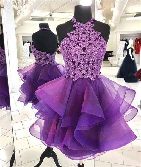 Cute Purple Tulle Lace Short Prom Dress By Prom Dresses On Zibbet
