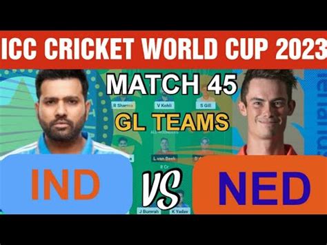 Ind Vs Ned Dream Team Icc Cricket World Cup Match Full