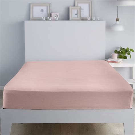 Flannelette Brushed Cotton Fitted Sheet Pink Tonys Textiles