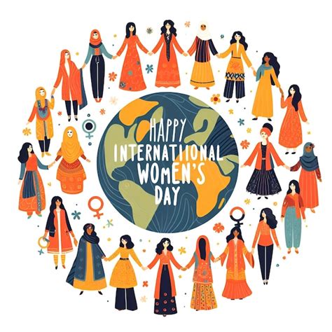 Premium Photo Happy International Womens Day Poster Ai