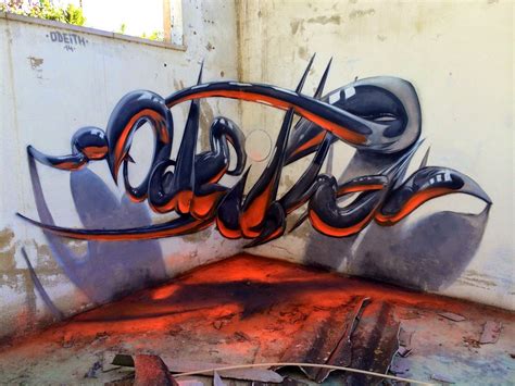 Increíble Graffiti En 3d Plasmado En 2 Paredes En La Ciudad De Miami 3d