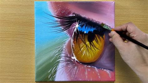 How To Draw Eyes Acrylic Painting For Beginners 아크릴화 Youtube