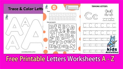 Download Free Printable Preschool Worksheets Tracing Letters A Z