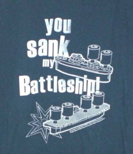 Battleship Hasbro Game T Shirt Large New W Tags You Sank My Battleship