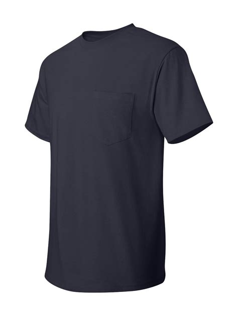 Hanes Authentic Pocket T Shirt 5590 Deep Navy Size S