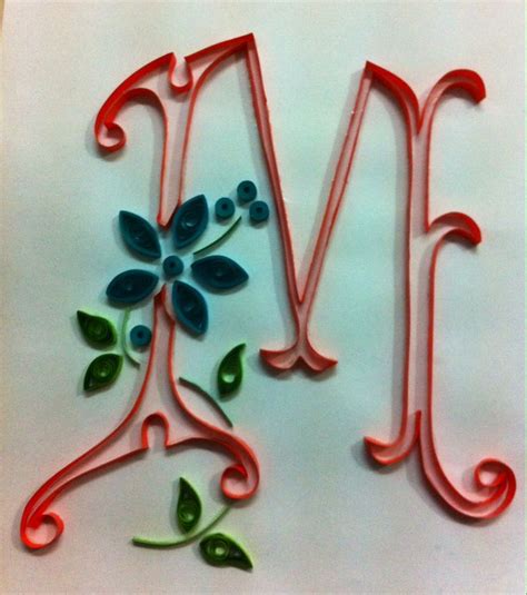 Quilling art is perfect way to convey your greetings. Quilled monogram - M | Quilling letters, Paper quilling, Quilling