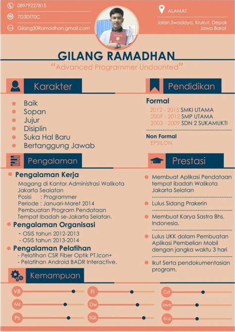 Contoh Cv Menarik Untuk Fresh Graduate Background Garut Flash My Xxx