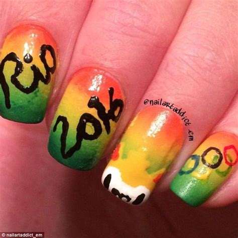 sports fans show off their rio 2016 olympics games themed manicures 2016 olympic games rio
