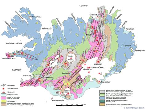 Geological Map Of Iceland Iceland Map Map Geography Map