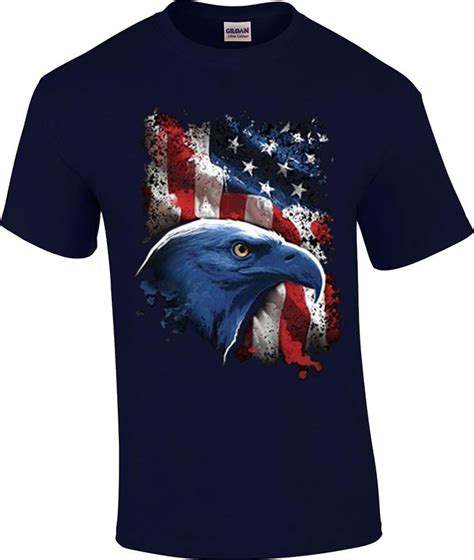 American Icon Bald Eagle Us Flag Patriotic T Shirt Ebay
