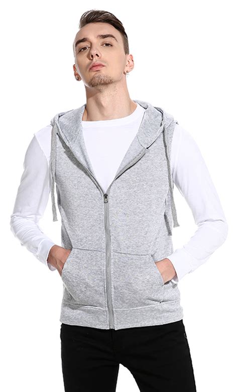 Scenic sunset graphic hoodie in cream. Shop for Whatlees Mens Solid Sleeveless Zip Up Fitness ...