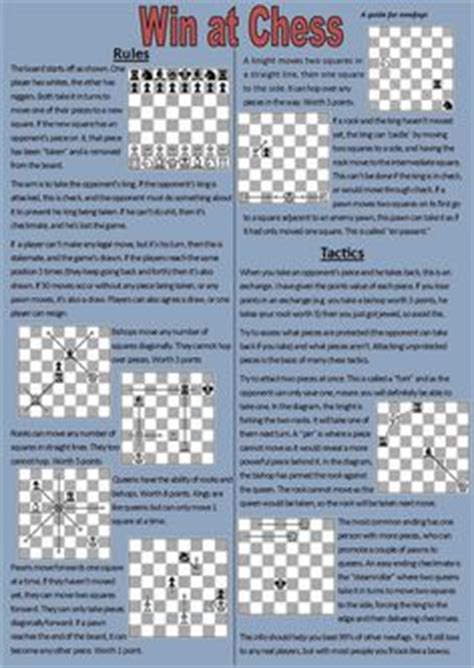 • thereafter, can only advance 1 square per turn. Chess Rules Printable-Freebie! | My life, My last and Haha