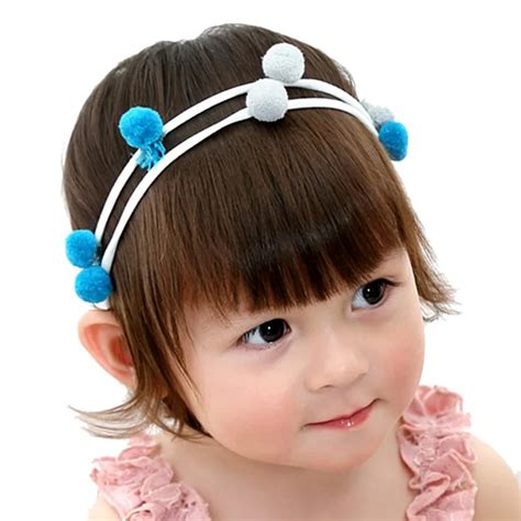 Small Ball Hair Band Cute Baby Girls Kids Hair Headband Infant Princess