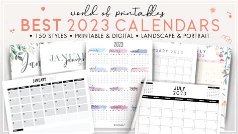 2023 Calendars World Of Printables