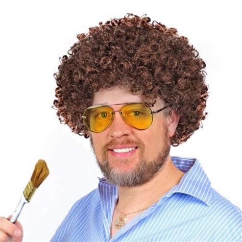 Prime Party Bob Ross Curly Brown Afro Wig 1 Wig Frys Food Stores